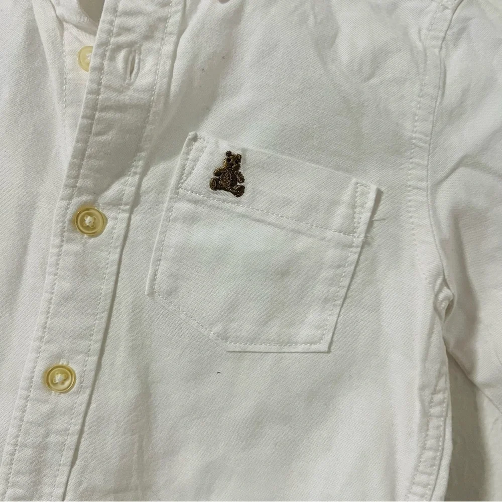 GAP Baby Boys Size 4 Years White Button Down Oxford Shirt Classic Style EUC